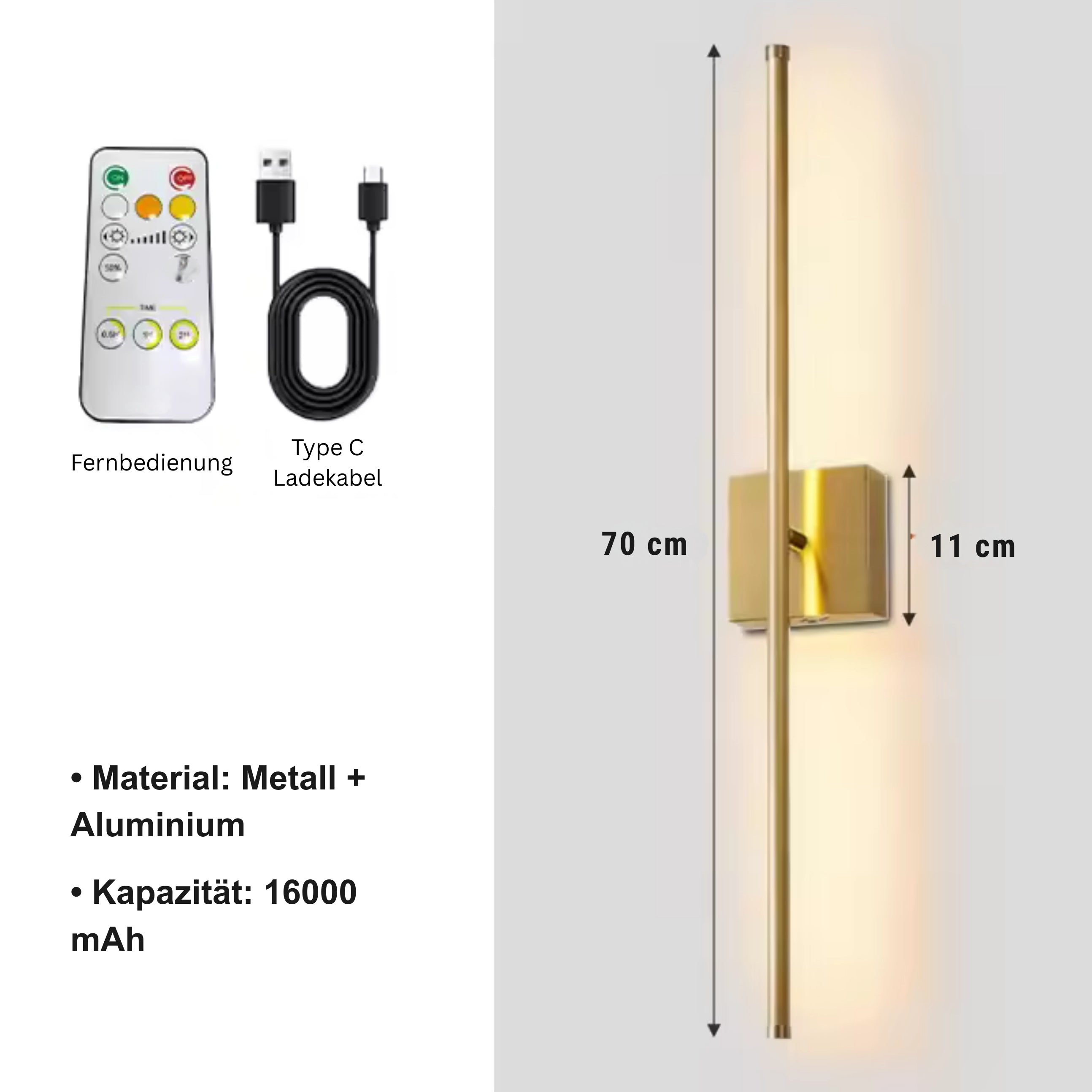 LumiLux™ Kabellose Wandleuchten