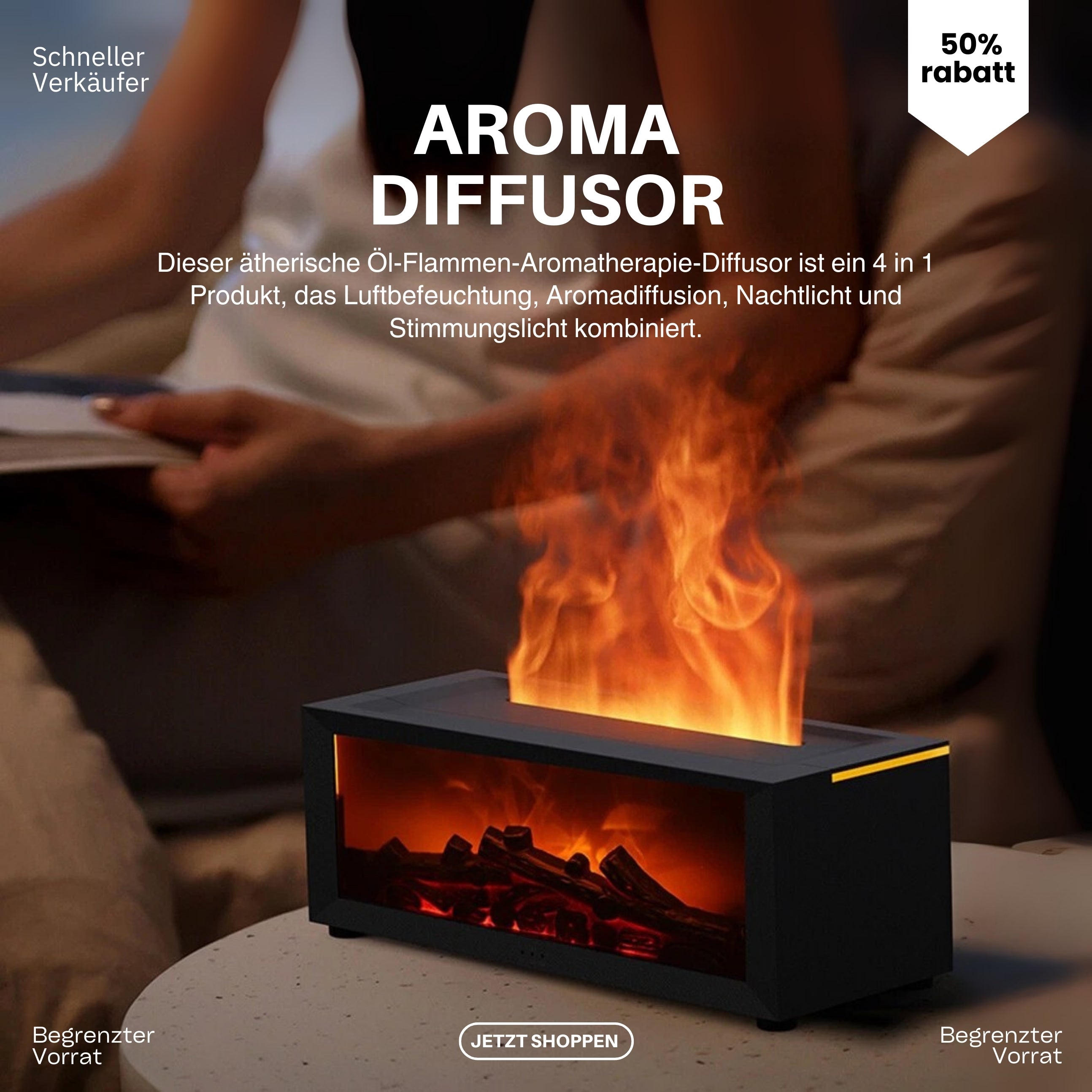 FlameAura™ 4-in-1 Aroma Diffusor