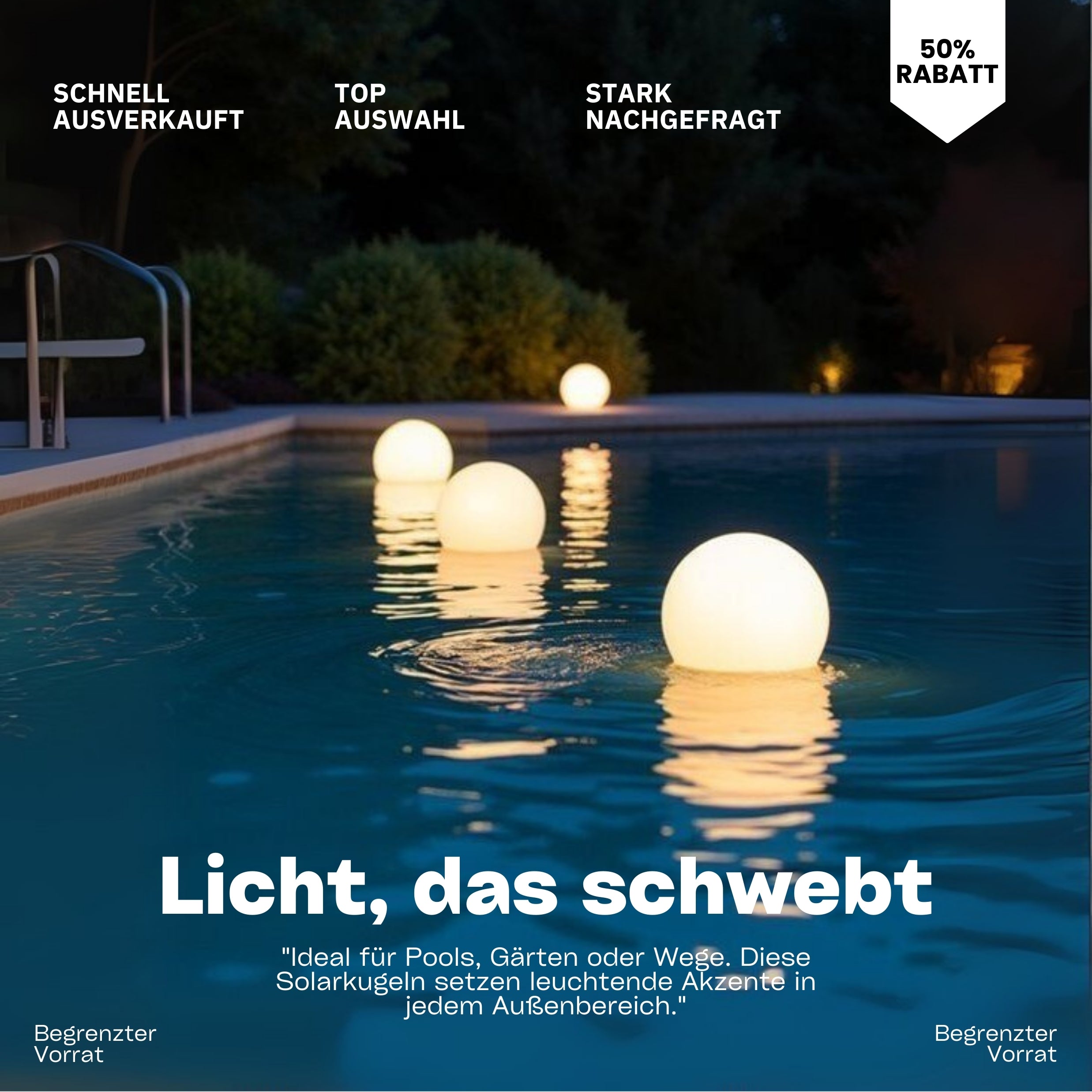 Sphärische Gartenleuchte