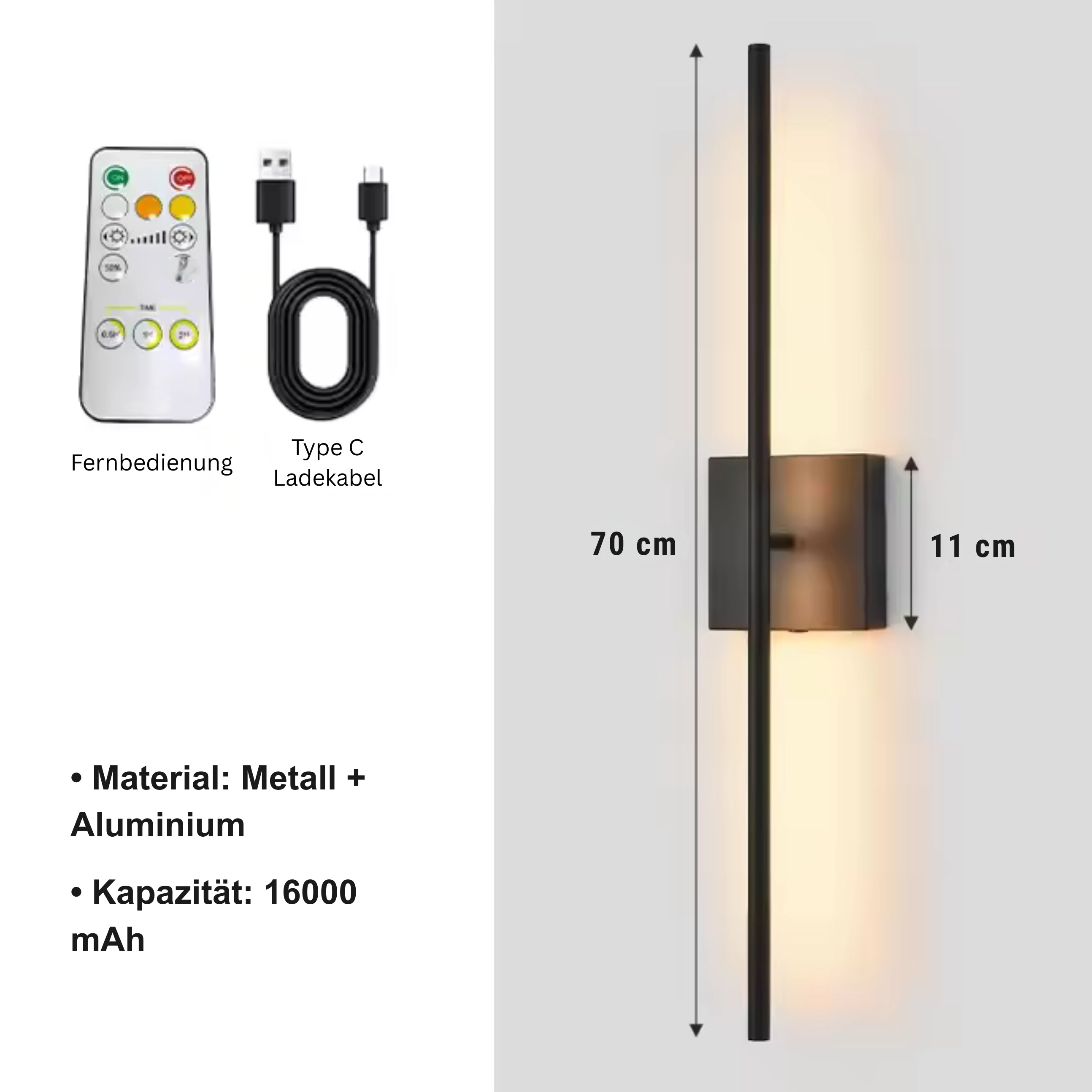 LumiLux™ Kabellose Wandleuchten