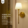 NordLuxe™ Wandlampe – Verstellbare LED-Leseleuchte in Gold