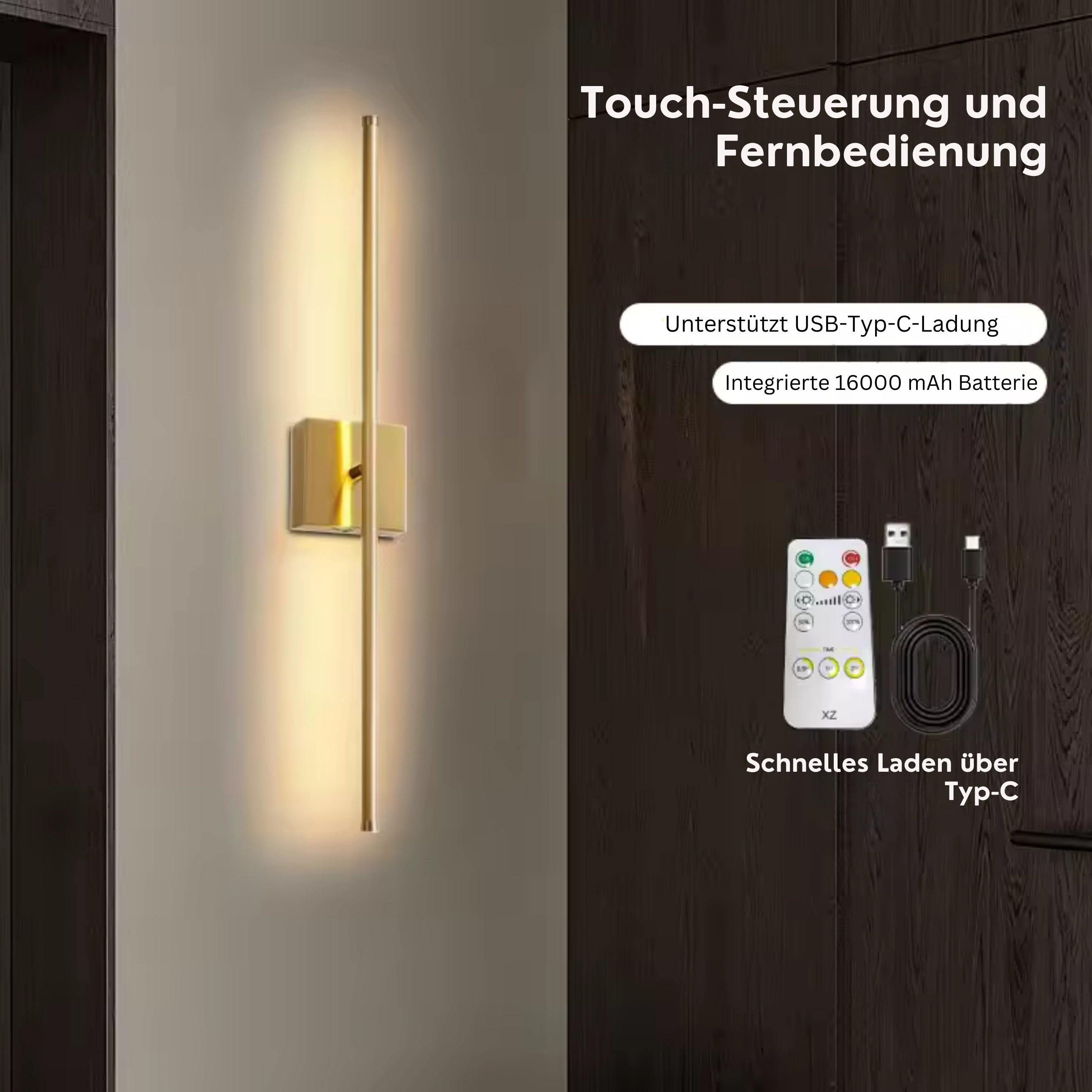 LumiLux™ Kabellose Wandleuchten