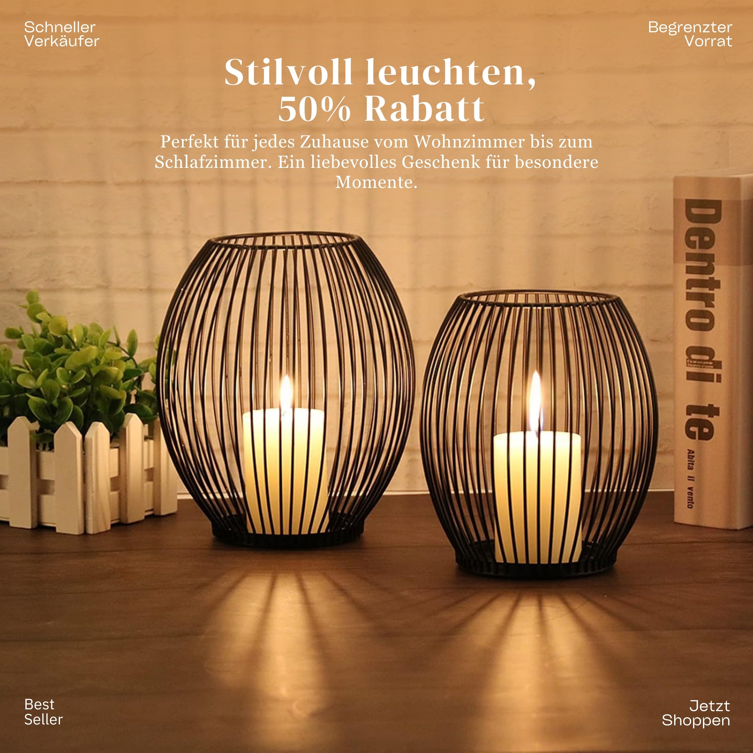 ZenLantern™ – Eleganter Kerzen- &amp; Pflanzenhalter