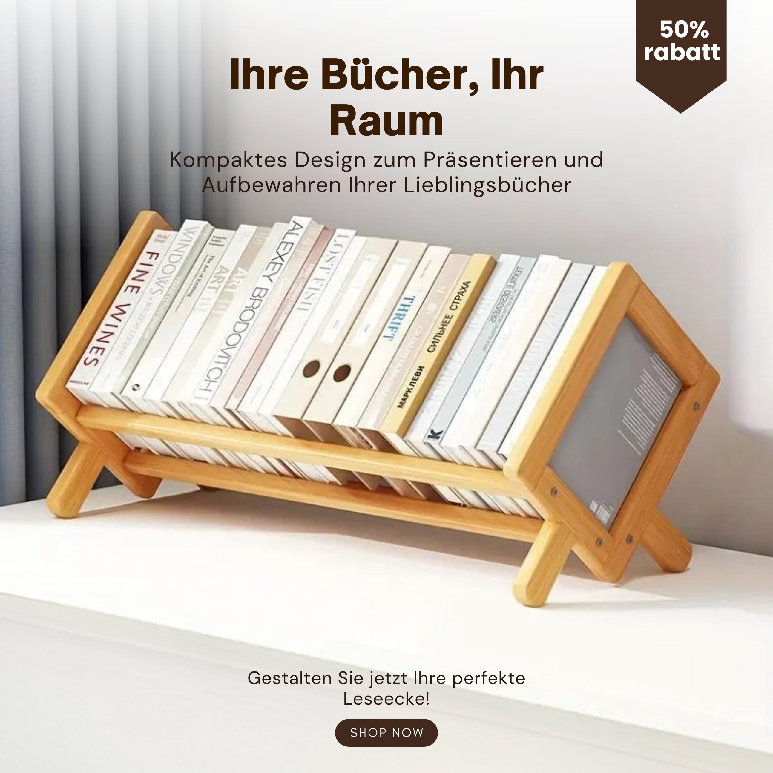 SmartBamboo™ – Mini-Desktop-Bücherregal-