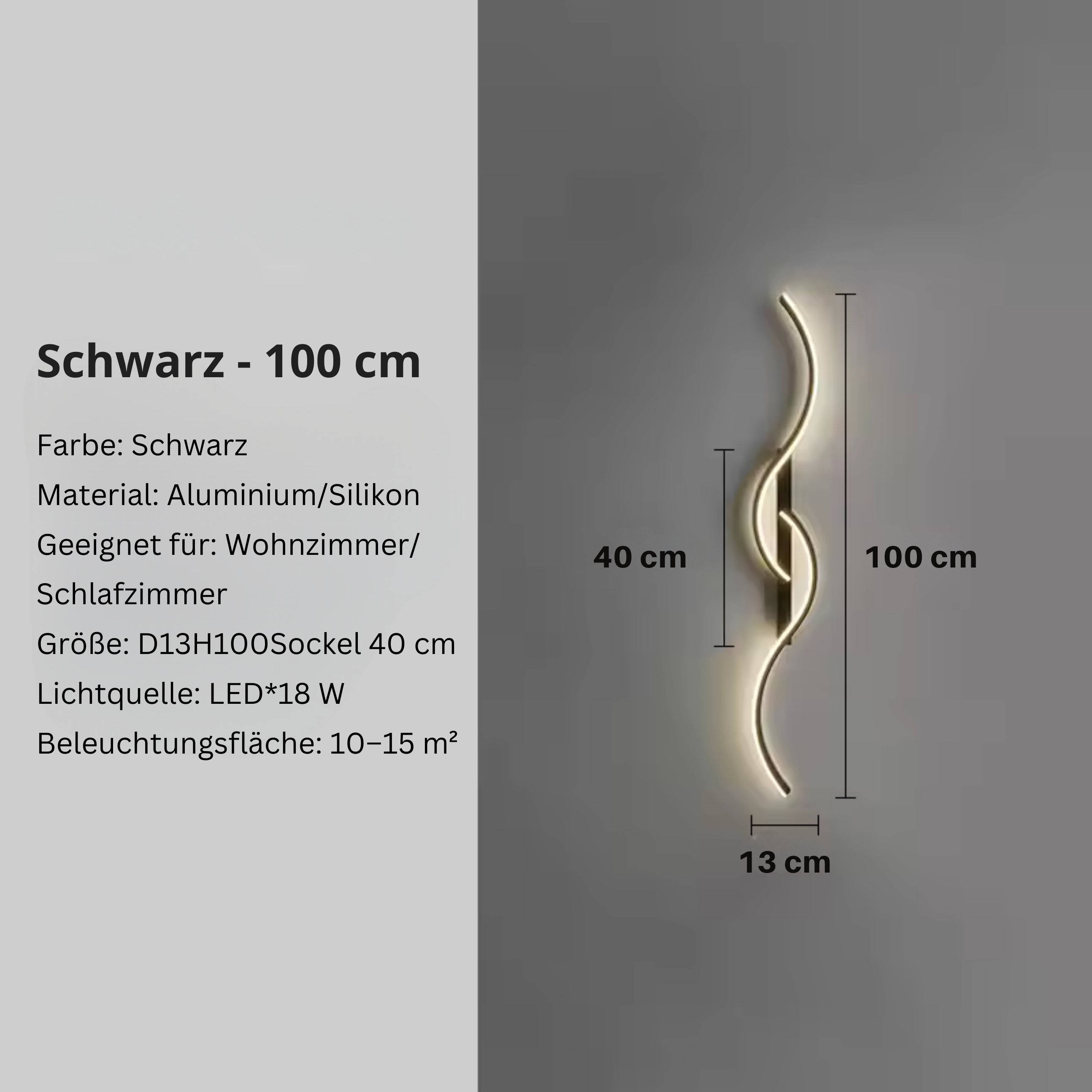 AURORA™ Wellenförmige Wandleuchte 
