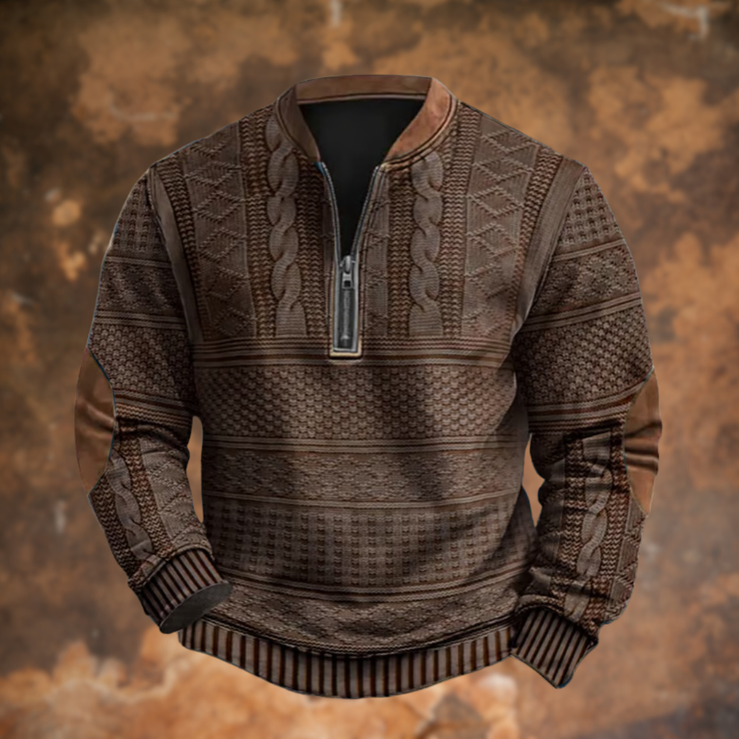 Anton – Strickpullover mit Reißverschluss-Detail (r0% RABATT)