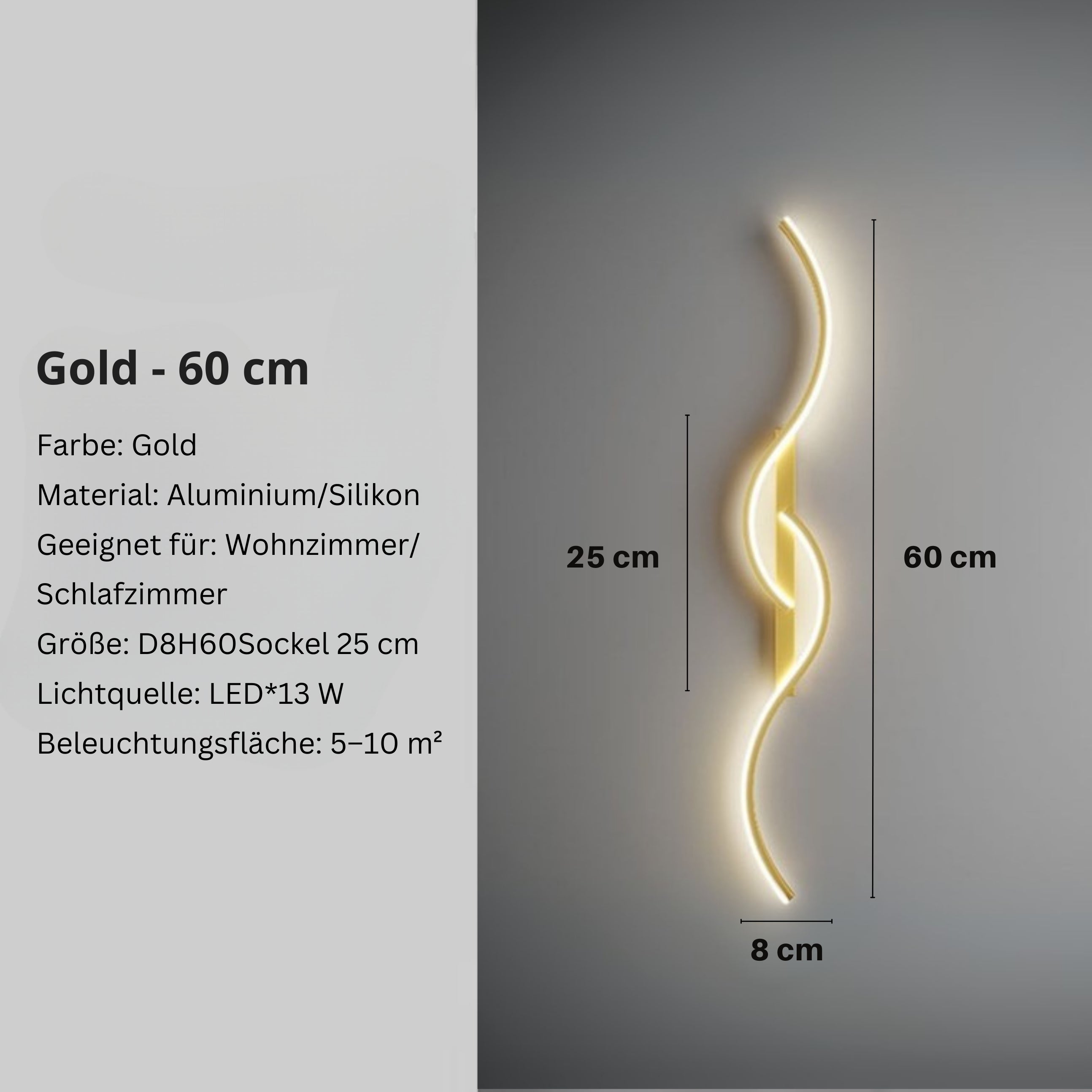 AURORA™ Wellenförmige Wandleuchte 
