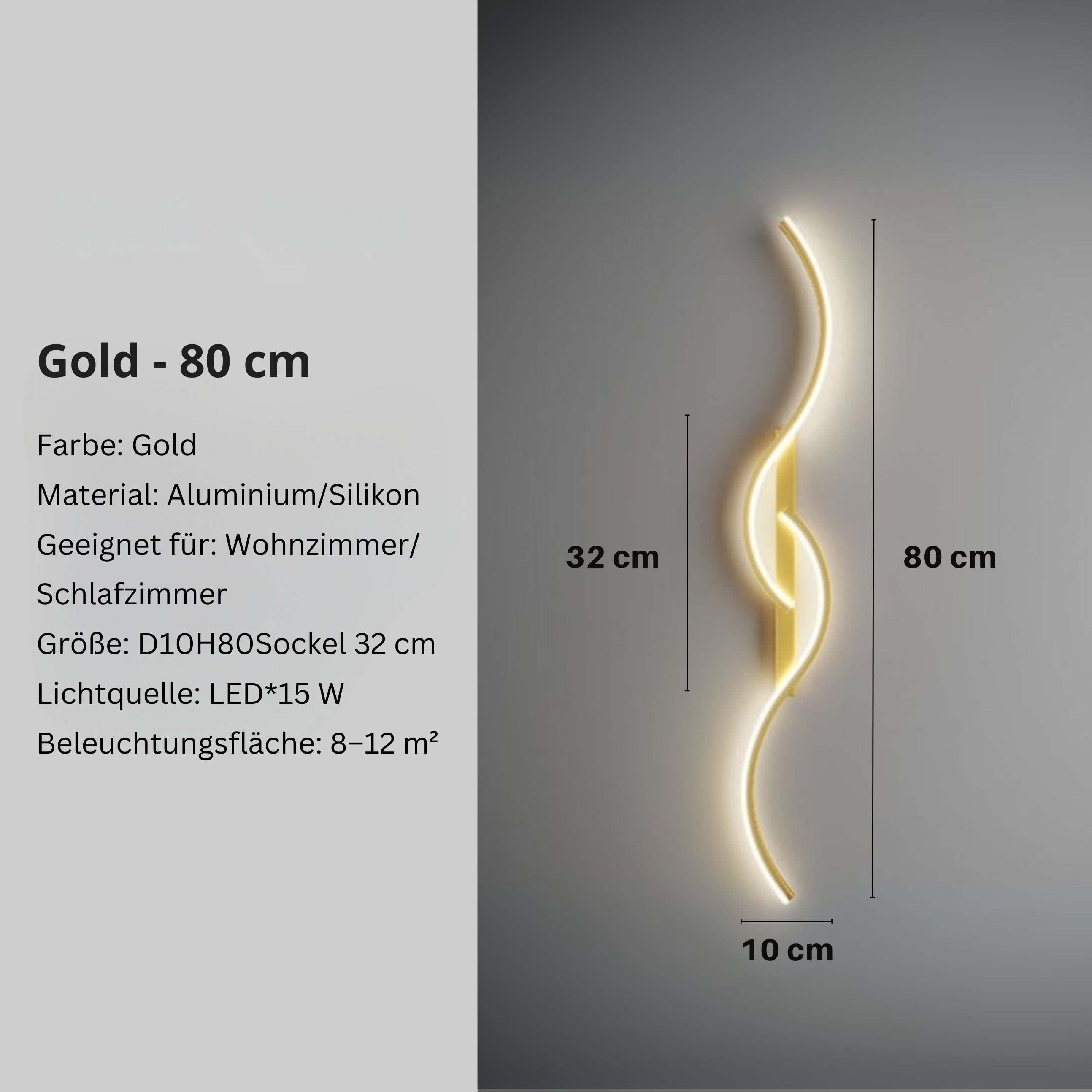 AURORA™ Wellenförmige Wandleuchte 