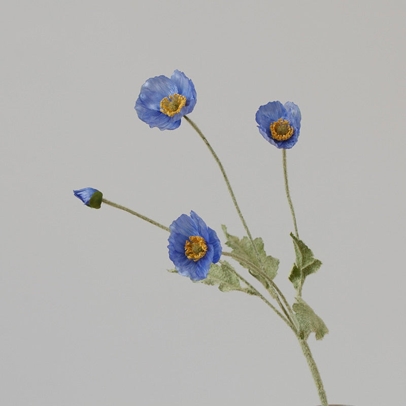 Künstliche Mohnblumenstiele (Packung mit 5 Stielen)