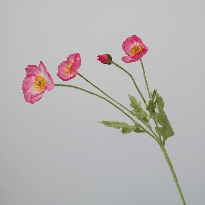 Künstliche Mohnblumenstiele (Packung mit 5 Stielen)