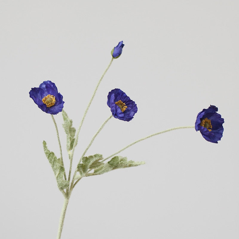 Künstliche Mohnblumenstiele (Packung mit 5 Stielen)