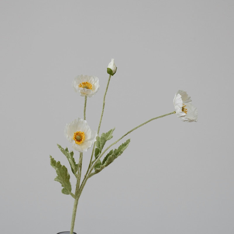 Künstliche Mohnblumenstiele (Packung mit 5 Stielen)