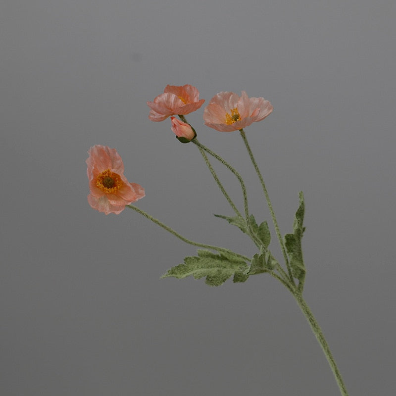 Künstliche Mohnblumenstiele (Packung mit 5 Stielen)