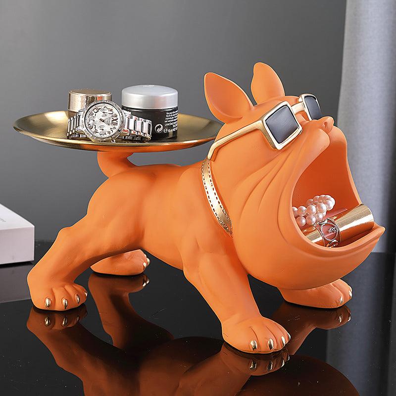 BulldoggenButler™ – Deko-Skulptur &amp; Aufbewahrungsschale 