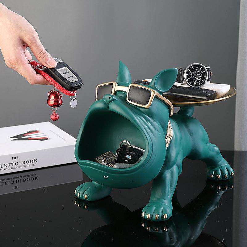 BulldoggenButler™ – Deko-Skulptur &amp; Aufbewahrungsschale 