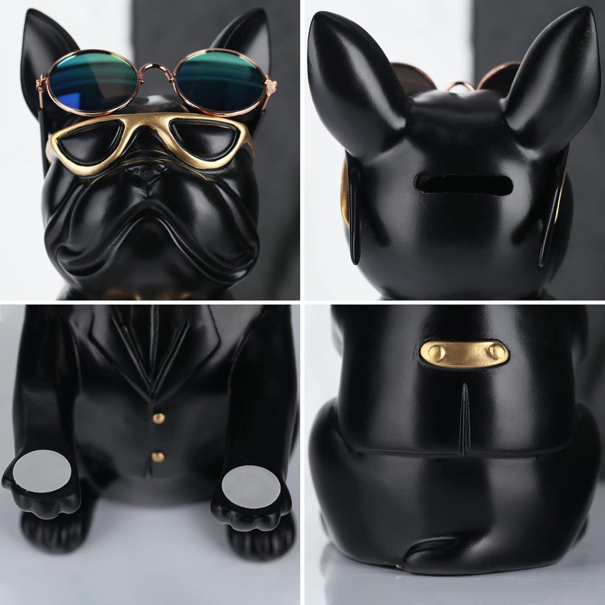 Bulldog Valet™ – Dekoratives Bulldoggen-Ablagetablett aus Kunstharz