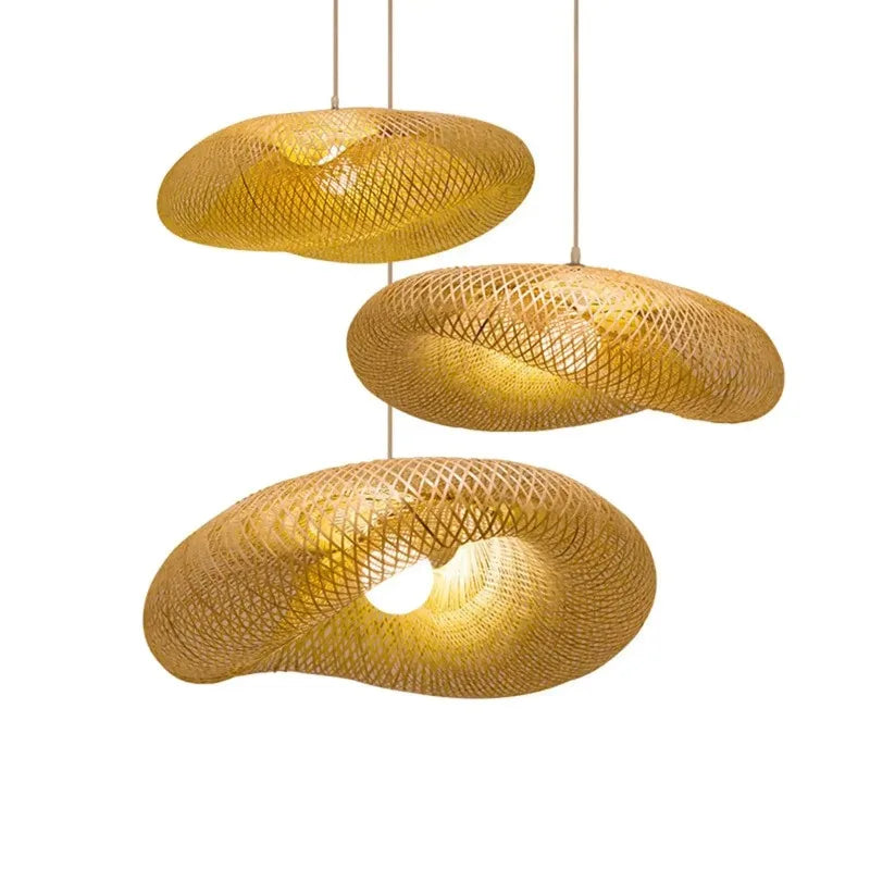 BambuLux™ – Handgefertigte Vintage-Rattan-Pendelleuchte