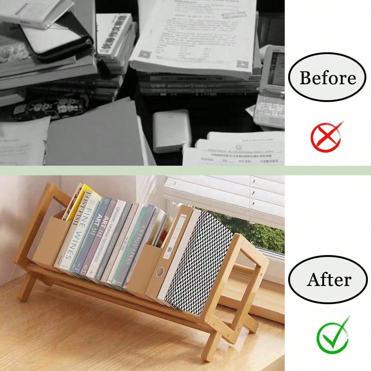 SmartBamboo™ – Mini-Desktop-Bücherregal-