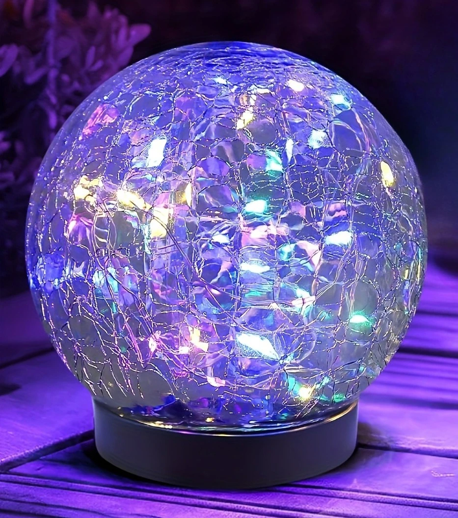Globus aus Crackle-Glas
