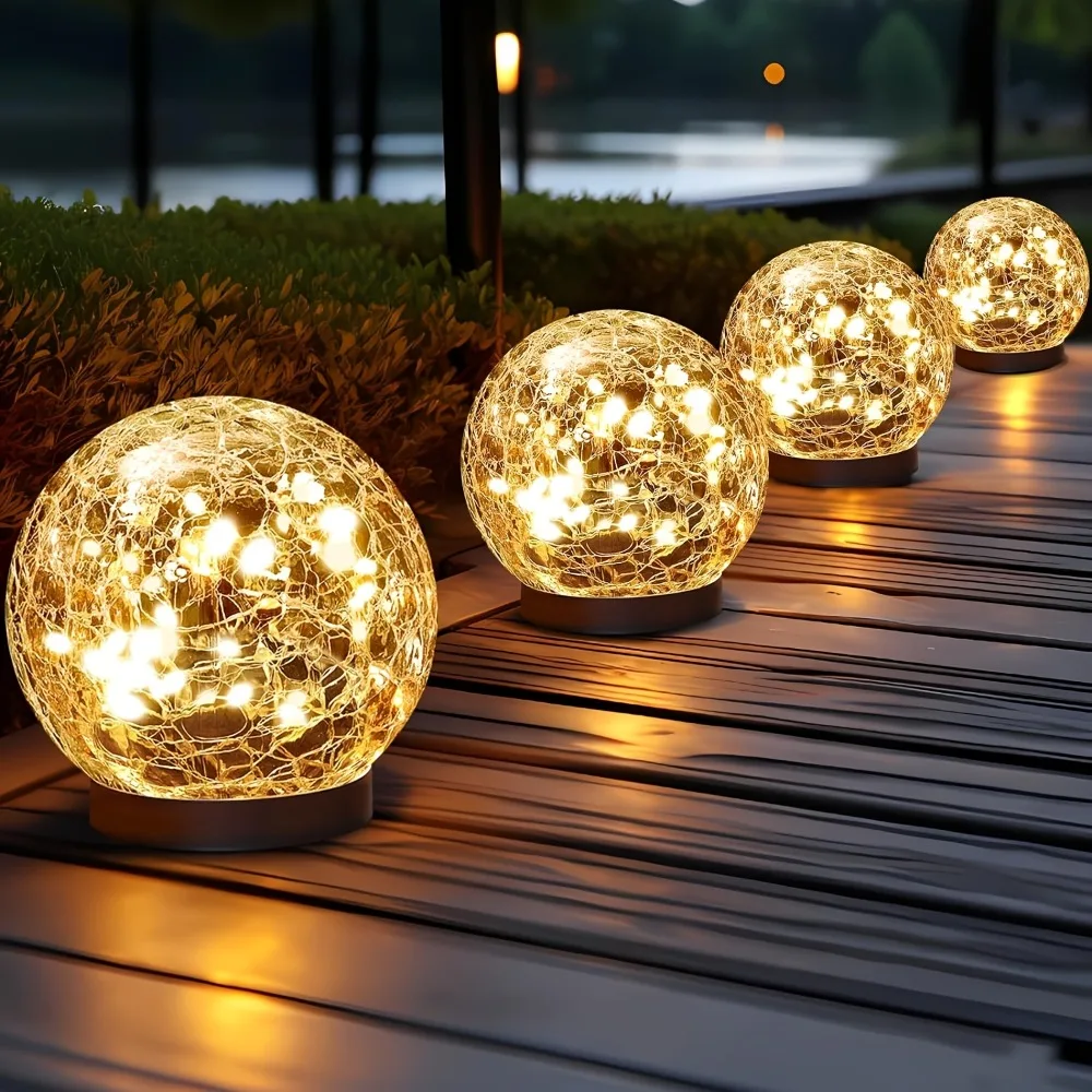 Globus aus Crackle-Glas