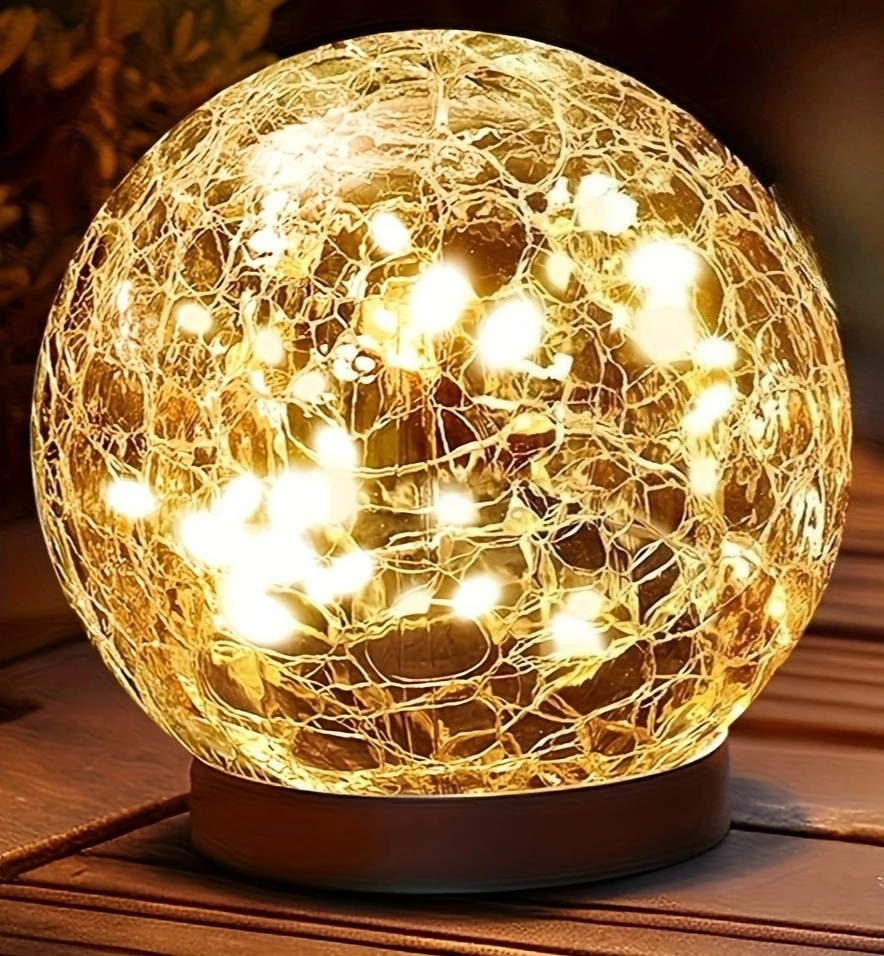 Globus aus Crackle-Glas