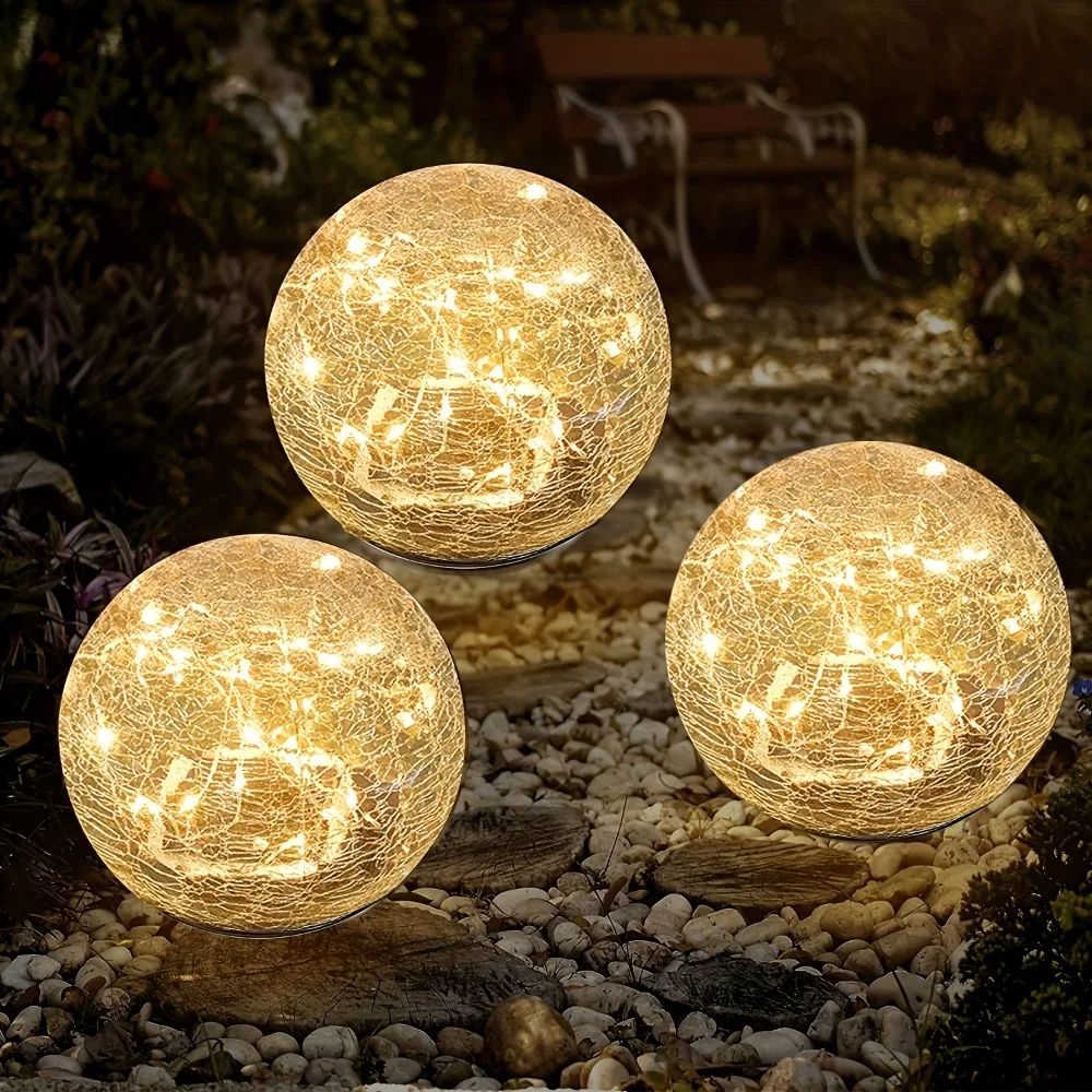 Globus aus Crackle-Glas
